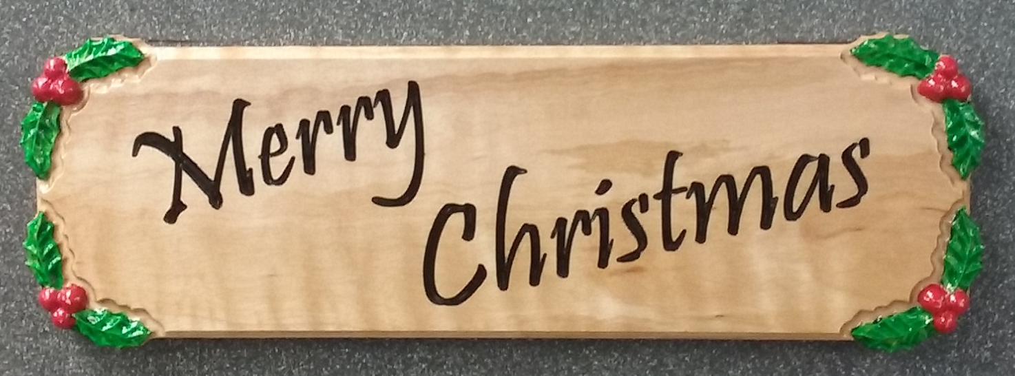 Merry Christmas Sign CNC