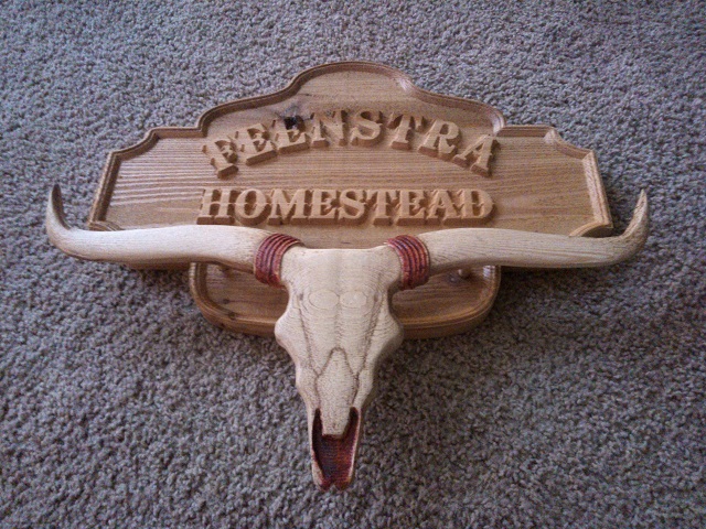Homestead Sign Skull CNC