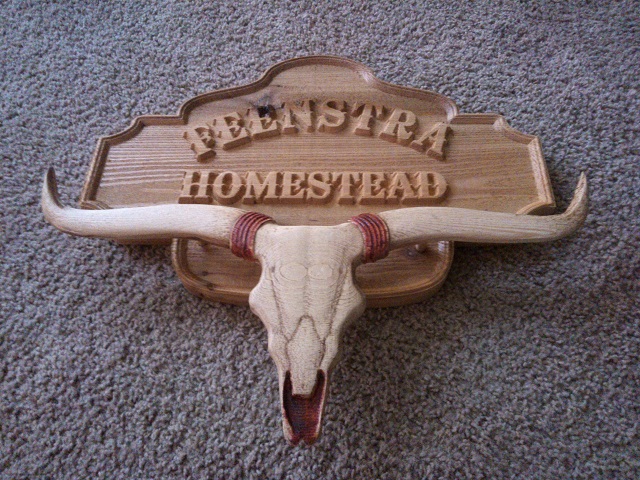 Homestead Sign Skull CNC