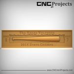 Baseball Bat Plaque CNC
