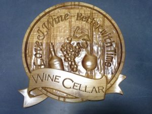 Wine Cellar Wood Plaque CNC