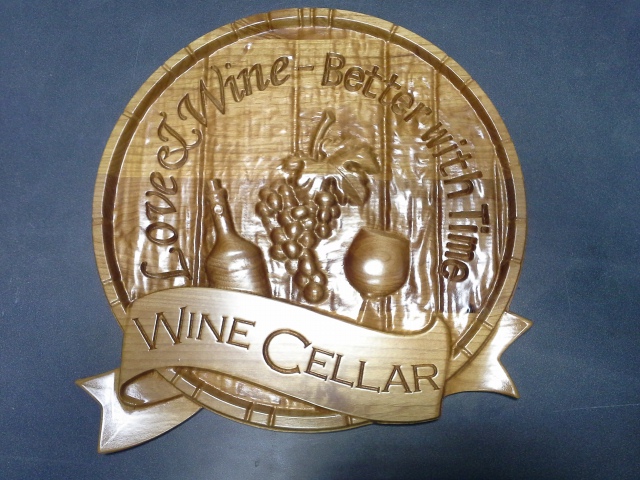 Wine Cellar Wood Plaque CNC