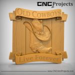 Old Cowboys Plaque CNC