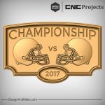 Championship American Football CNC Model