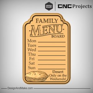 Family Menu CNC Model