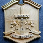 Jesus Cross Plaque Sign CNC