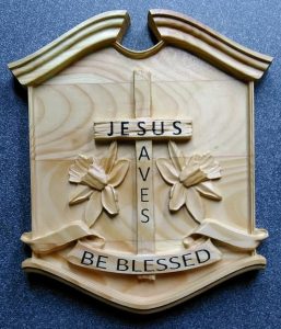 Jesus Cross Plaque Sign CNC