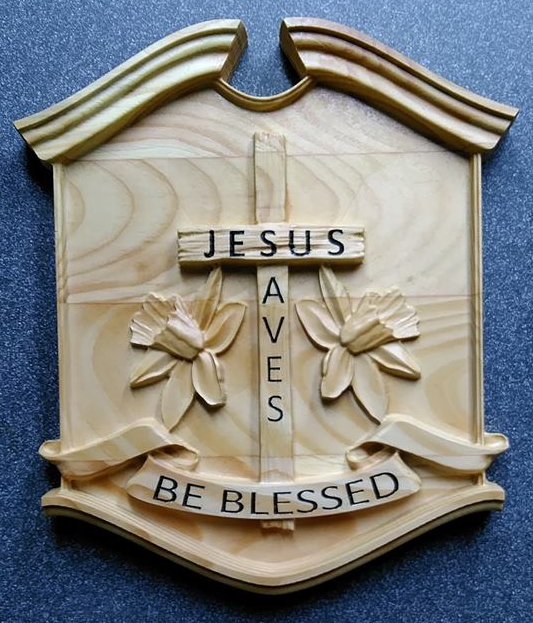 Jesus Cross Plaque Sign CNC
