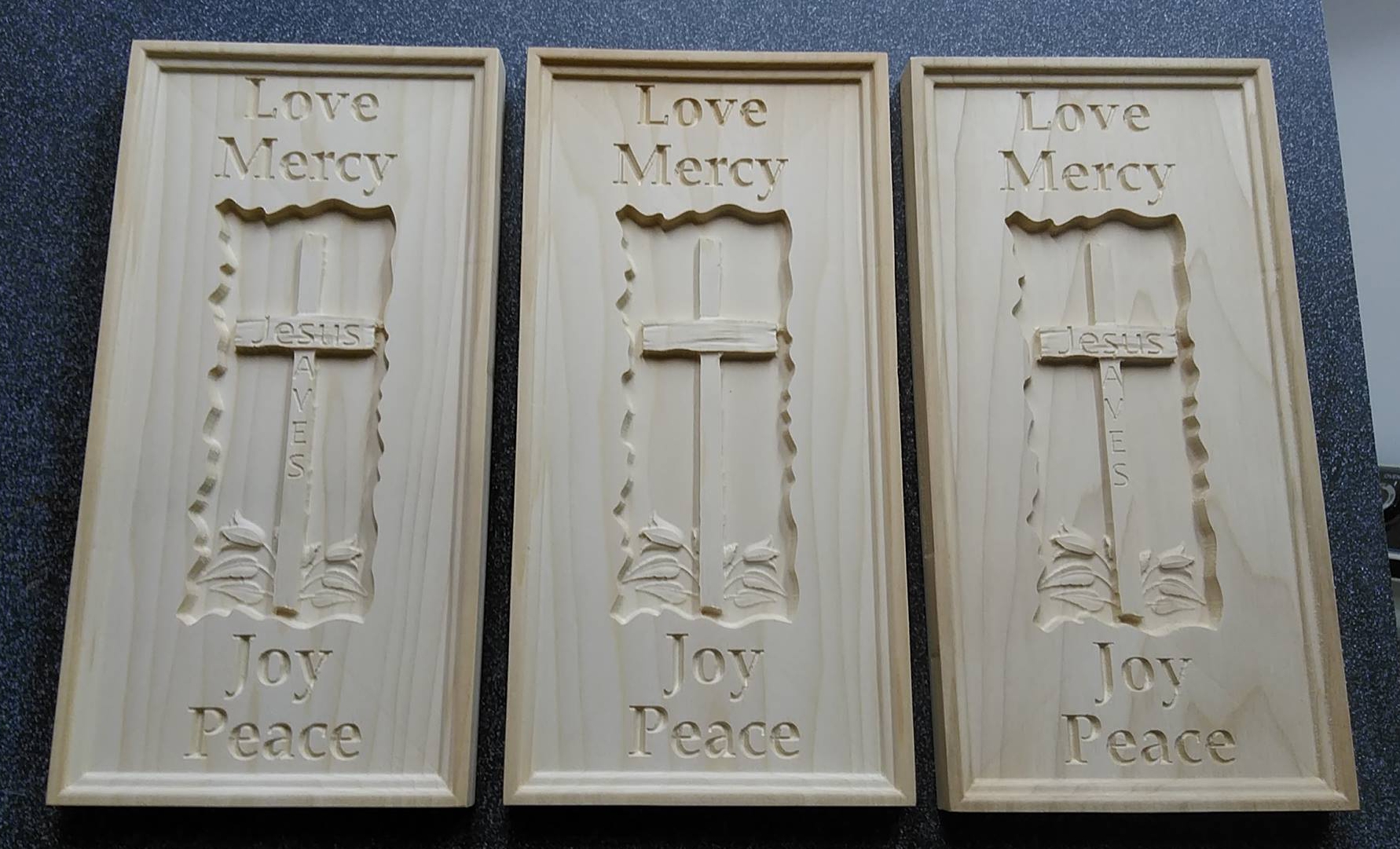 Jesus Cross Plaque Sign CNC