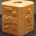 Wood CNC Engraved Tissue Box