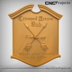 Pub Crossed Arrows Sign CNC