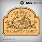 Wooden Cabin Sign CNC