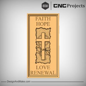 Faith Jesus Cross Plaque CNC