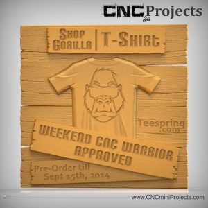 Gorilla Tshrt Sign CNC