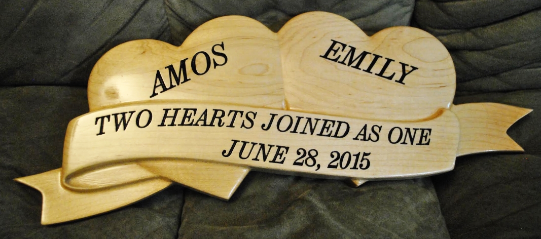 2 Hearts Sign CNC