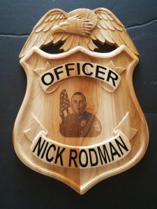 Police Badge Sign Plaque CNC