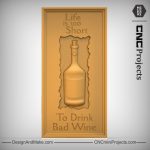 Wine Bottle Plaque CNC