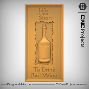 Wine Bottle Plaque CNC