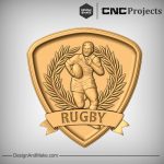 Rugby Player Plaque Sign CNC