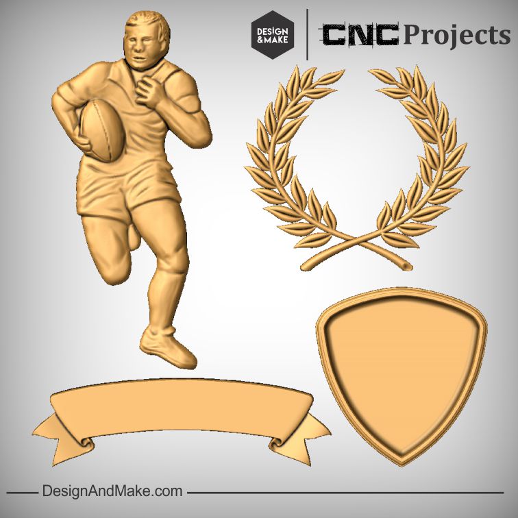 Rugby Player Plaque Sign CNC