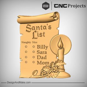 Santas List CNC Sign