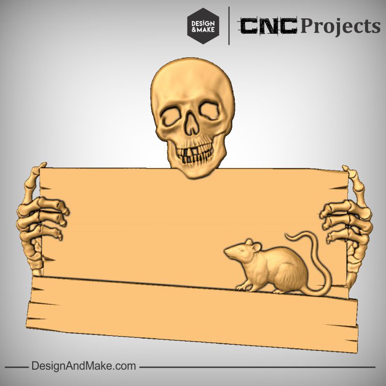 Skull Bones Rat CNC Models