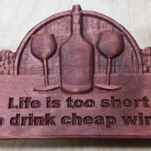 Wine Sign CNC Wood