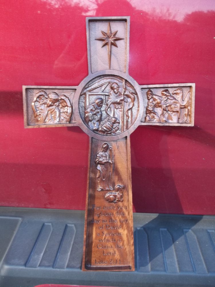 Nativity Cross CNC Wood Example