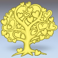 Love Hearts Tree CNC