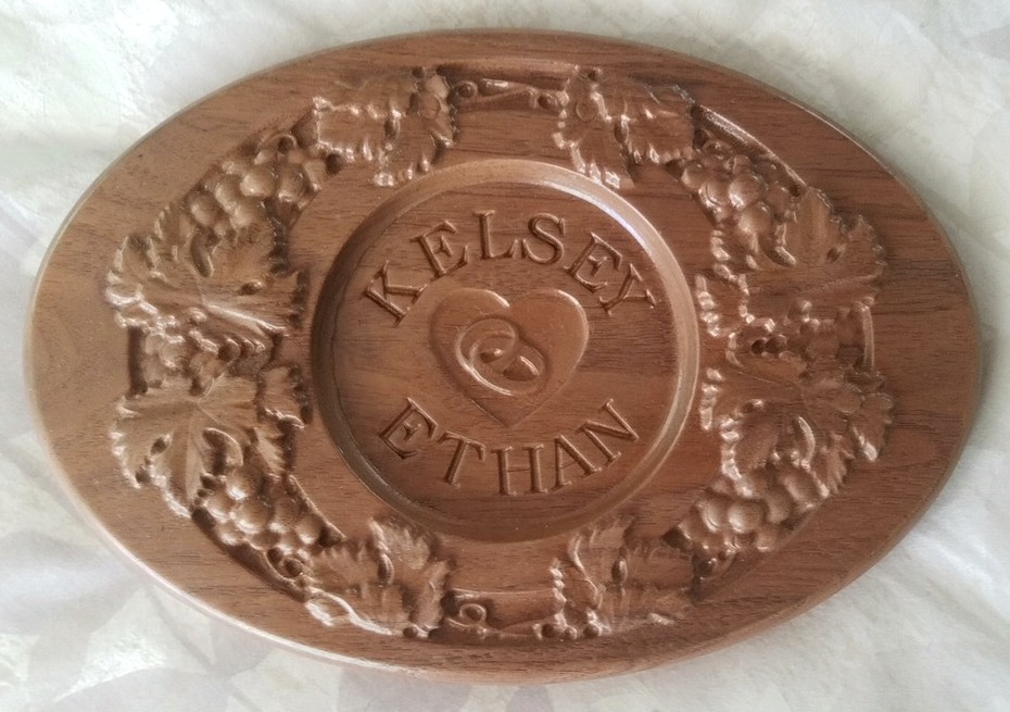 Wine Plaque CNC Wood Example