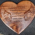 Daddys Girl Heart Wings CNC Wood