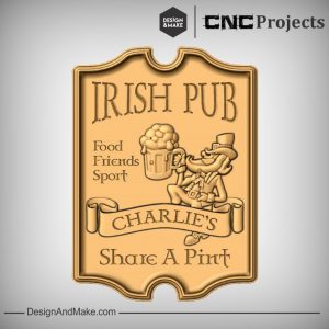 Irish Drinking Beer Sign CNC
