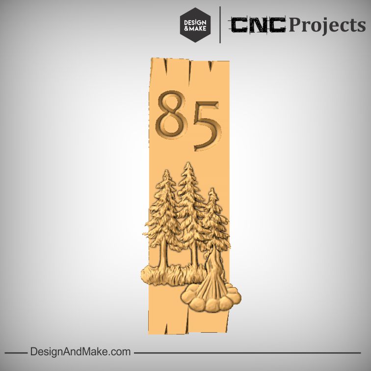 Woods Number Sign CNC