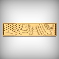 American Flag CNC Model