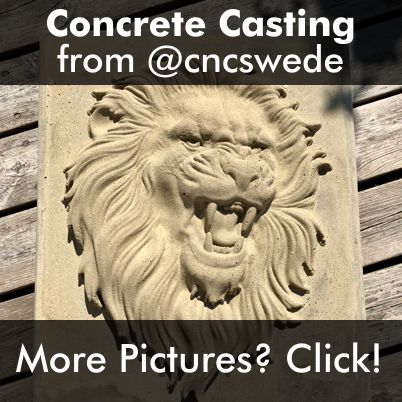 Lion Concrete Casting CNC Model