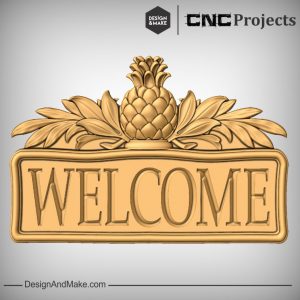 Pineapple Leaves Plaque CNC Project