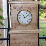 American Flag Statue Liberty Clock CNC