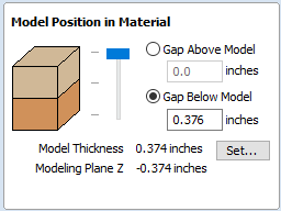 CNC Software Vectric Model Position