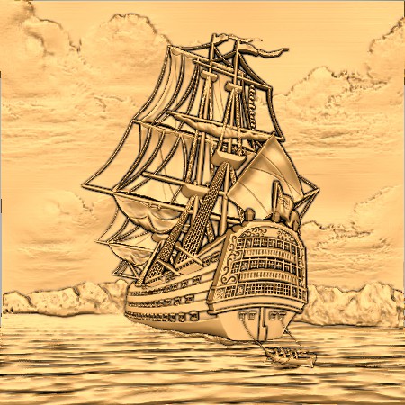 Pirate War Ship Boat CNC Model