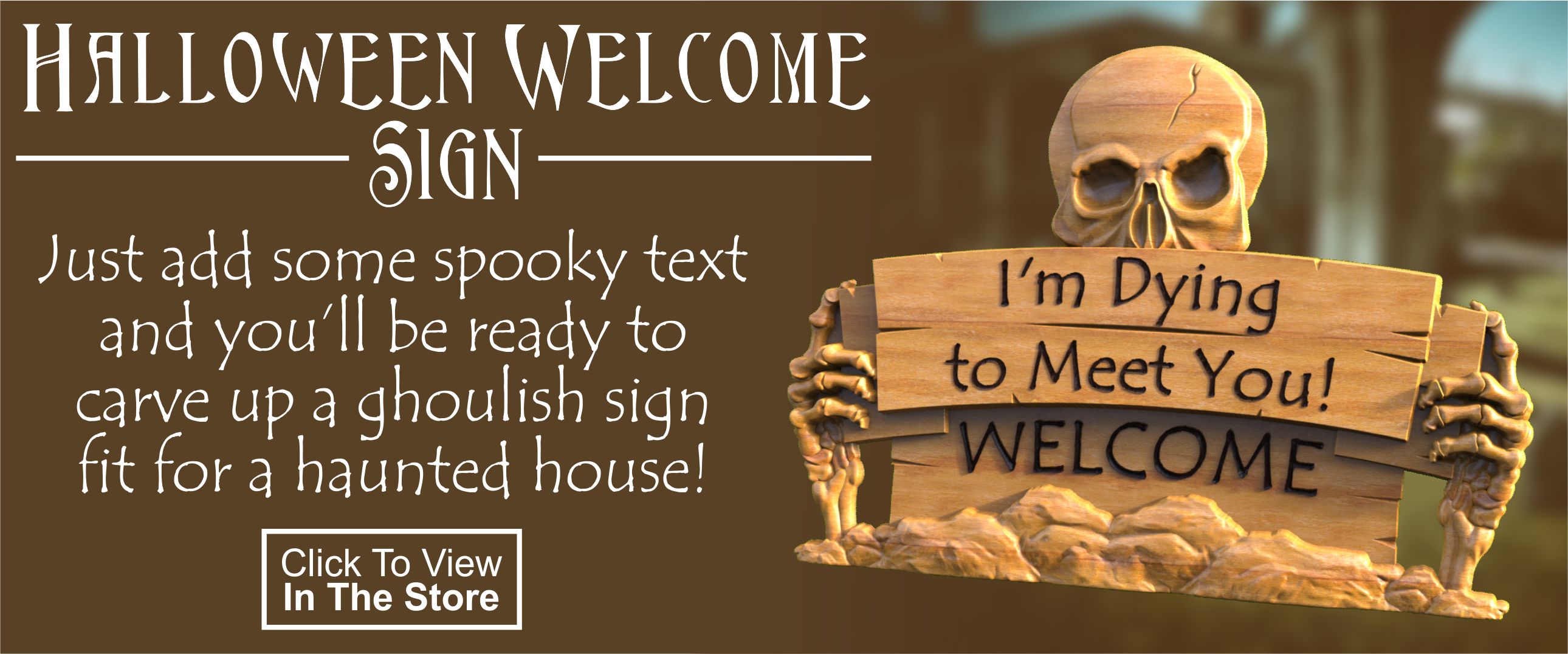 Halloween Welcome Sign CNC Project
