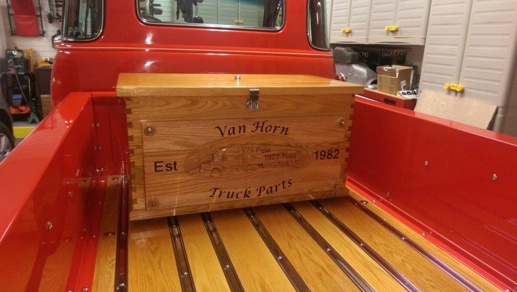 Wood Truck Box CNC Engraving