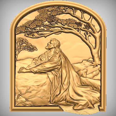 Christ Plaque Christianity CNC Model