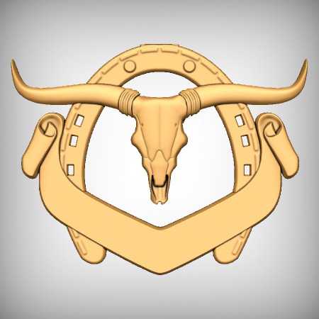 Horns Skull Shoe Ribbon CNC Project