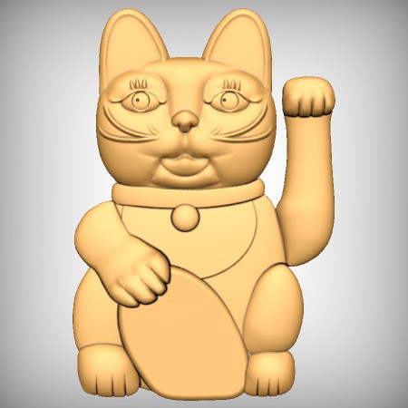 Waving Cat CNC Model