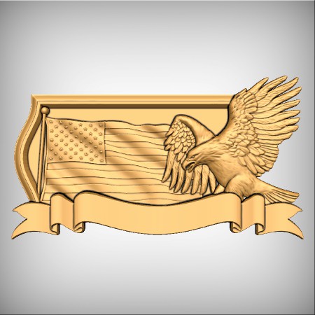 American Flag Eagle Plaque CNC Projects