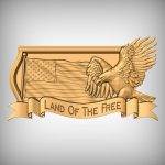 American Flag Eagle Plaque CNC Projects