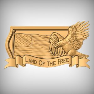 American Flag Eagle Plaque CNC Projects