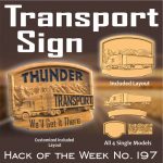 Truck transport sign CNC model project