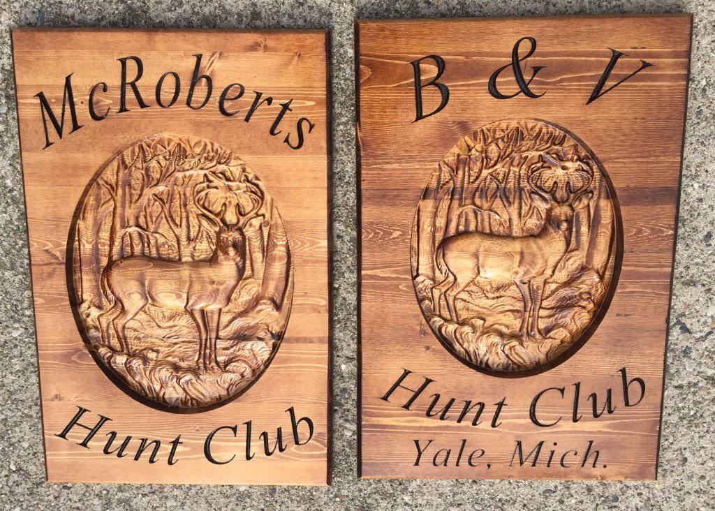 Personalized Wildlife Hunting Club Plaques