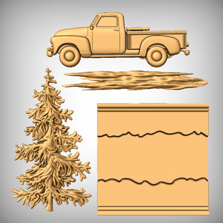 Christmas Tree in truck CNC models